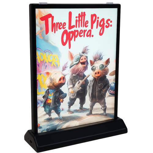 Ultra thin lightbox z wbudowanym powerbankiem - ledmesee | dwustronna