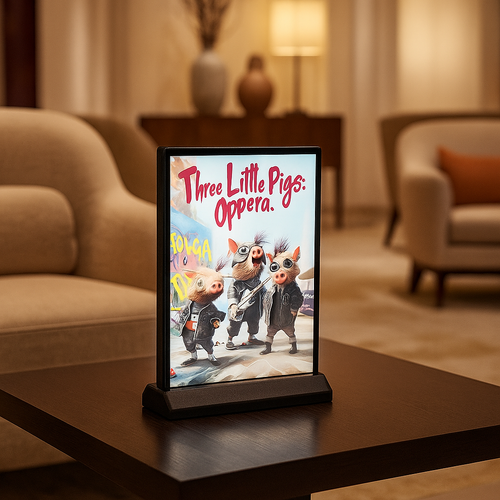 Ultra thin lightbox z wbudowanym powerbankiem - ledmesee | dwustronna