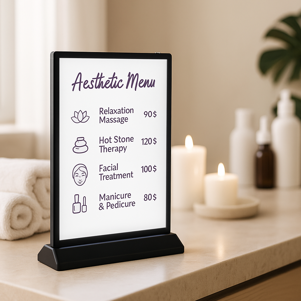 Ultra thin lightbox z wbudowanym powerbankiem - ledmesee | dwustronna